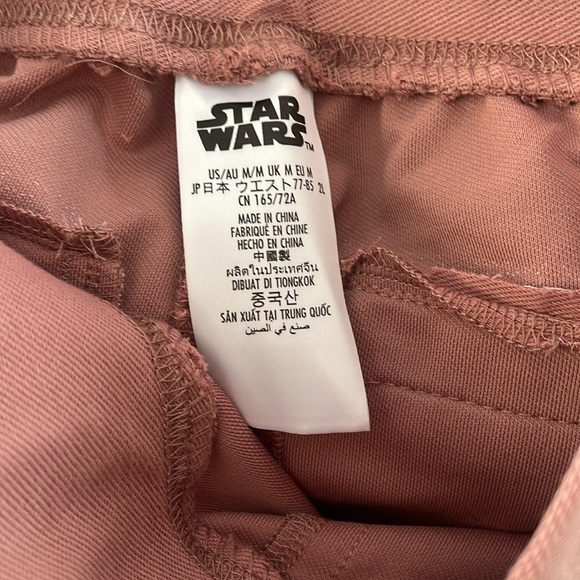 Women’s Star Wars joggers pants Disney parks black pink gold yoda Leia size M - Picture 9 of 9